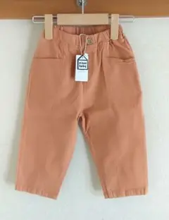 オレンジ ハーフパンツ 前ポケット付き