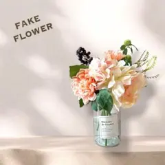 ダリア　造花　アレンジメント　ピンク　ブーケ　インテリア　秋　結婚式 一輪挿し