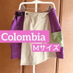 Colombia カラフルショートパンツ 紫 ベージュ 緑