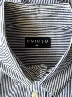 オールドユニクロ紺タグ美品BDシャツストライプ Ｍサイズ90年代