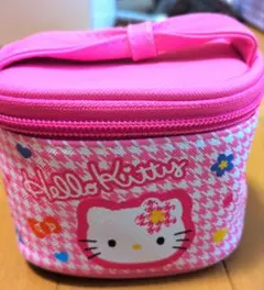 ハローキティ ミニミニバニティポーチ カオハナ ピンク 千鳥格子