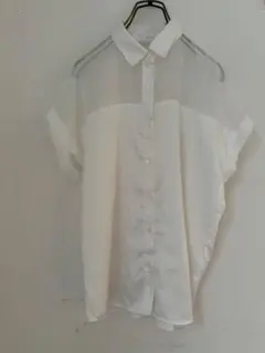 gu シャツ　シースルー　半袖