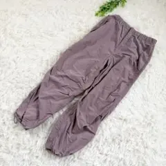 GU パラシュートパンツ ユニセックス パープル M ナイロンパンツのサムネイル