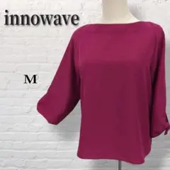 【INNOWAVE】ノーカラーブラウス　変り袖　プルオーバー　７分袖　B22のサムネイル