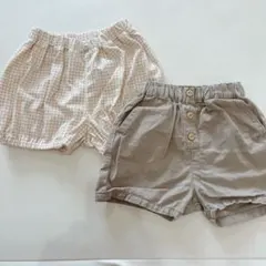cottoli UNIQLO ユニクロ ショートパンツ ＋テディベアTシャツ80