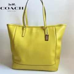 대용량❤︎COACH 토트 백 옐로우 겨자 A4 비즈니스 가방