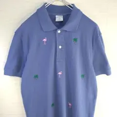 ブルックスブラザーズ　ポロシャツ　ヤシの木　フラミンゴ　刺繍