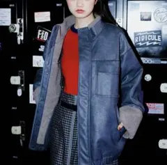 ニコアンド [MODE NORM CORE]フェイクムートンジップブルゾン L