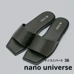 【試し履きのみ！】nano universe レディース サンダル ブラック36のサムネイル