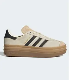 adidas Gazelle Bold オリジナルス スニーカー 白黒　23cm