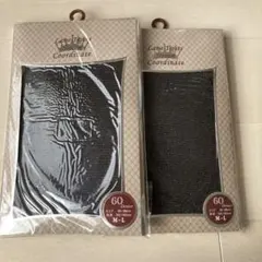 60デニール ブラックタイツ（シルバーラメ） M-L 2枚セット