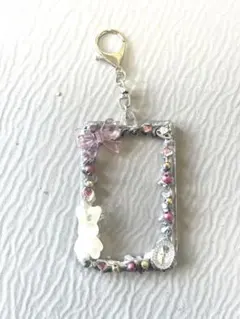 ハンドメイド ビーズ装飾キーホルダー