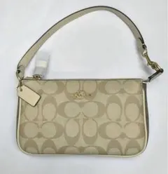 【新品未使用】COACH シグネチャー ミニ ハンドバッグ ベージュ 2WAY