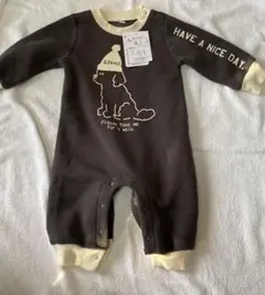 【新品タグ付き】裏起毛 冬ロンパース 70