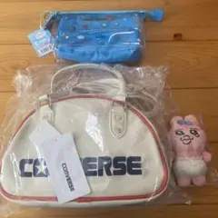 コンバース ラウンドハンドバッグ　ホワイト　白　つぶらな瞳の水族館 他