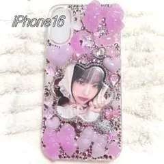 iPhone ケース カバー 16 スマホケース デコ電 キラキラ ピンク