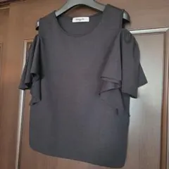 EMSEXCITE フリル袖 半袖トップス、オフショルダー、タンクトップ、袖なし