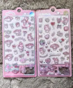 ③ 【正規品】日本未発売！サンリオ　マイメロディ　3D立体シール　２枚セット