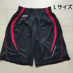 asics ブラック/レッド 　バスケットボールパンツ　Ｌサイズ