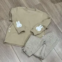 【美品】UNIQLO ミッフィーフリースパジャマ　120