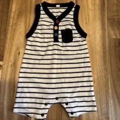 ストライプ柄ロンパース 70cm