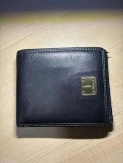 黒 レザー 二つ折り財布 ダンヒル dunhill