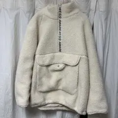 H&M アイボリー フリースボアジャケット