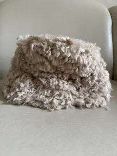 H&Mベージュ ファー風バケットハット