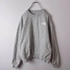 ノースフェイス　メンズ　刺繍ロゴ　裏起毛なし　トレーナー　スウェット　古着