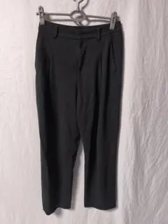 ユニクロ ブラッシュドジャージータックワイドパンツ グレー レディース M