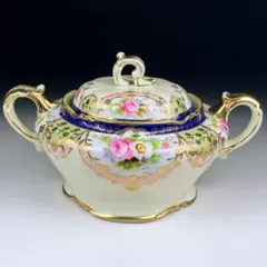 最高峰】マイセン 19世紀 透かし彫り 天使 薔薇 コンポート 一級品