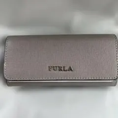 【未使用】FURLA グレー レザー キーケース