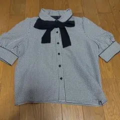 【お値下可能】AnMILLE Evelyn ギンガムチェック 半袖 ブラウスのサムネイル