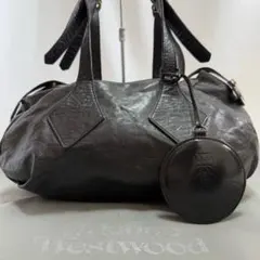 【美品】ヴィヴィアンウエストウッド トートバッグ レザー オーブ ロゴ 黒