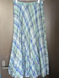 SonnyLabel チェックプリーツイージースカート　ブルー系