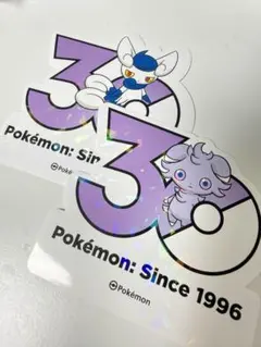 【韓国限定】ポケモン30周年記念ステッカー ニャスパー、ニャオニクス 2枚セットのサムネイル