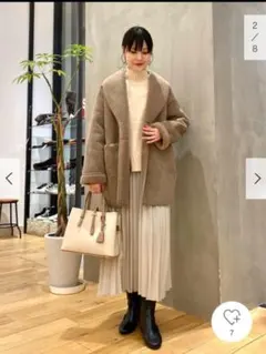 URBAN RESEARCH DOORS フェイクムートンミドルコート