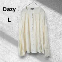 DAZY/デイジー　ブラウス　しわ加工　クシュクシュ　L　アイボリーのサムネイル