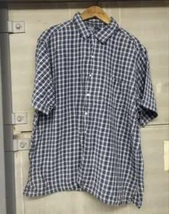 ラルフローレンチェックシャツ 半袖シャツ ワンポイント 刺繍 G35