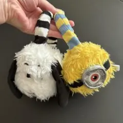 ユニバで購入SNOOPYとミニオンズ耳当てセット