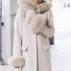 美品　アプワイザーリッシェ　フードファー付き5wayコート