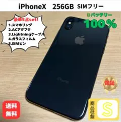 【極美品】iPhone X 本体 256GB ブラック SIMフリー
