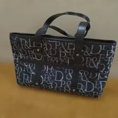 Pinky&Dianne トートバッグ ロゴ総柄 ブラックのサムネイル