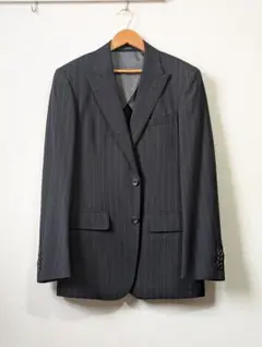 ARTISAN ダークグレー ストライプ テーラードジャケット