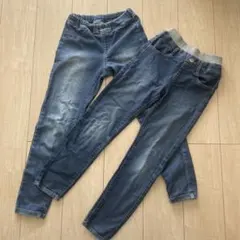 デニムパンツ 140サイズ 2点セット