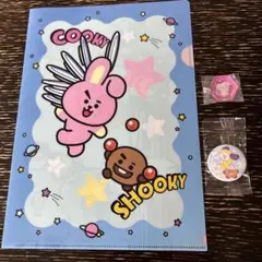 くら寿司 BT21 クリアファイルとバッジ&すしペット箸置き