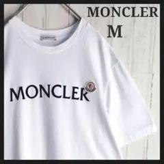 4モンクレール 袖ワッペン Tシャツ 白 トリコロール L相当 パイル