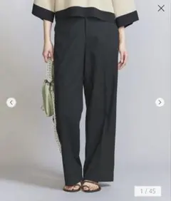 スラックス ワイドパンツ