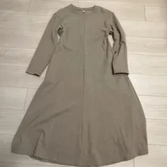 UNIQLO ブラッシュドジャージーワンピース ベージュ