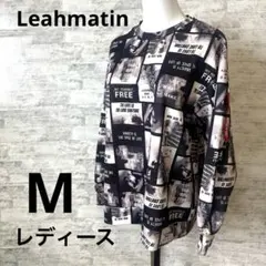 [Leahmatin しまむら] フォトプリント 長袖 カットソー Mサイズのサムネイル